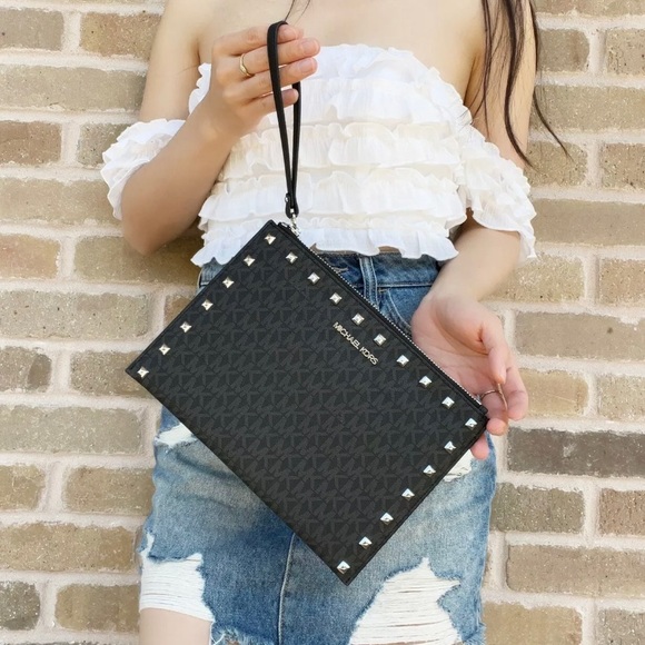 Michael Kors Jet Set Travel XL Studded Wristlet - Picture 3 of 5